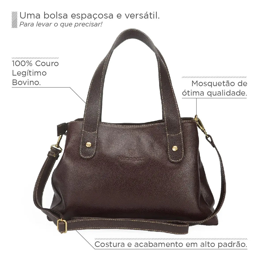 Bolsa Amalfi em Couro Legítimo Feminina